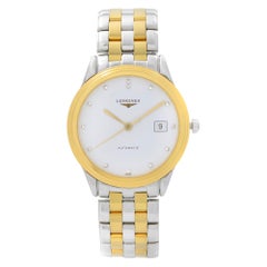Longines Flagship Steel Gold White Diamond Dial Automatic Watch L4.874.3.27.7