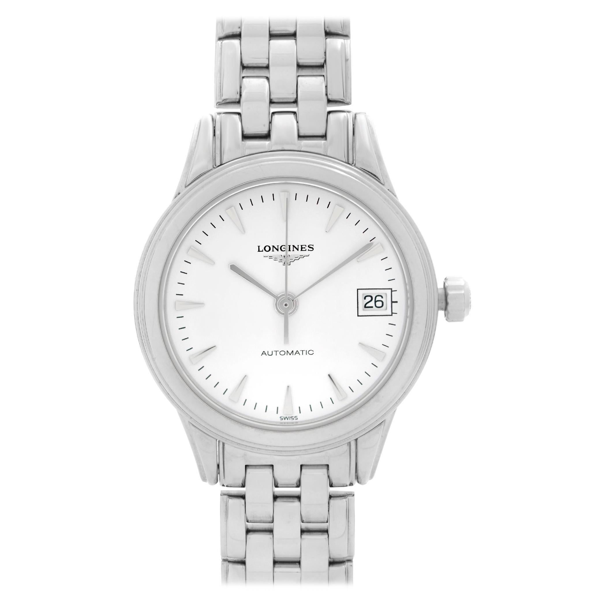 Longines Flagship Steel White Dial Ladies Automatic Watch L4.274.4.12.6