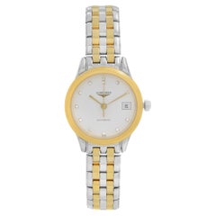 Longines Flagship Steel White Diamond Dial Automatic Ladies Watch L4.274.3.27.7