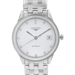 Longines Flagship Steel White Diamond Dial Automatic Mens Watch L4.774.4.27.6
