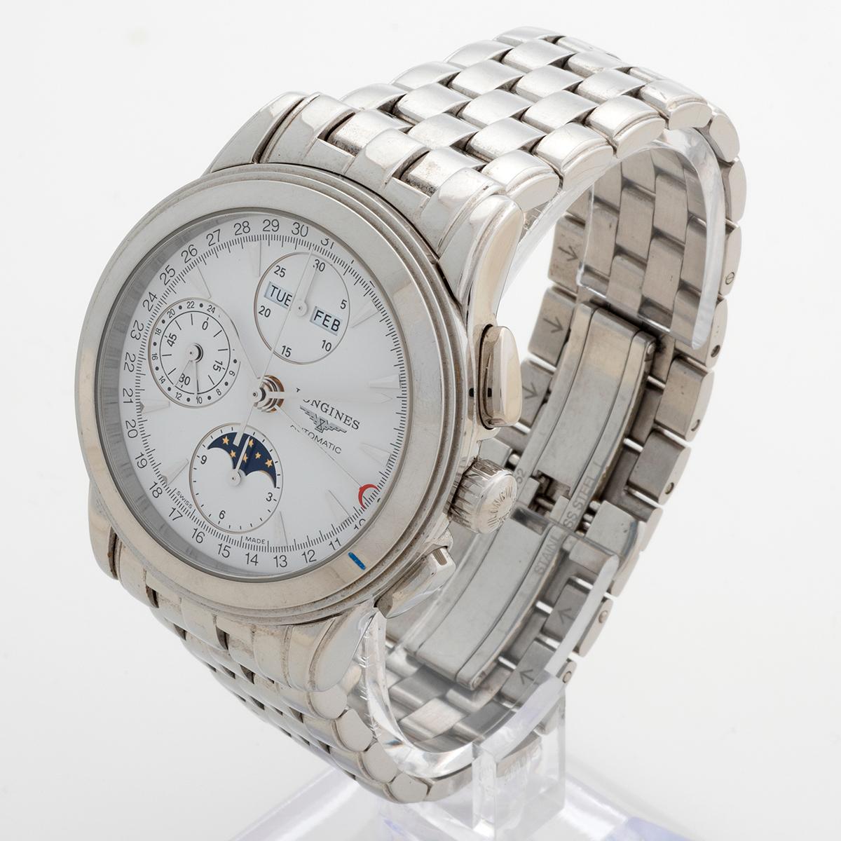 Longines Flagship Triple Date Moonphase, Ref L47504146, Box & Papiere für Damen oder Herren