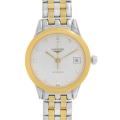Longines Flagship Two-Tone White Diamond Dial Automatic Ladies Watch L42743277