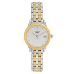 Longines Flagship Two-Tone White Diamond Dial Automatic Ladies Watch L42743277