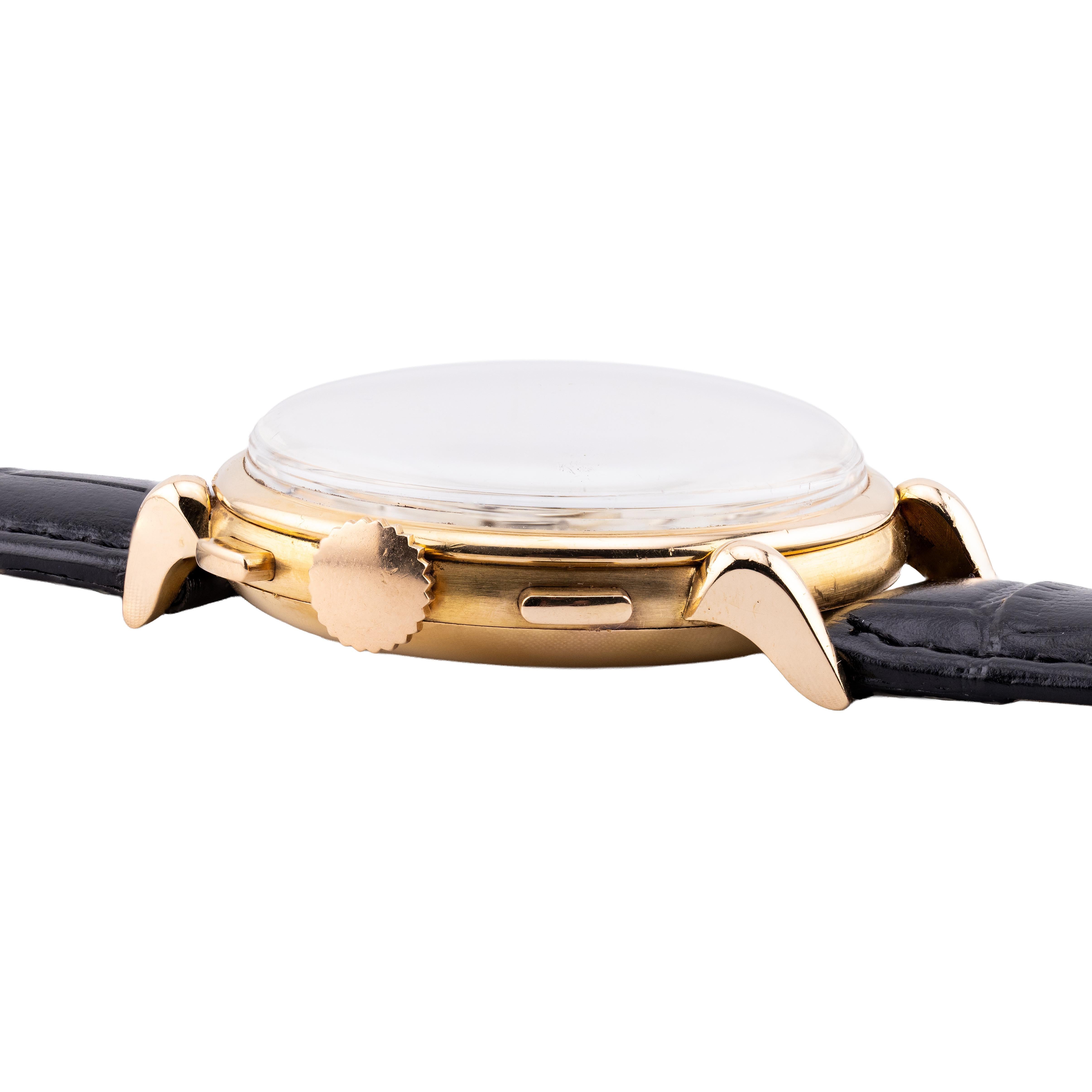 Aston Estate Jewelry Presents:

A Longines Fly Back Chronograph watch, powered by a famed caliber 30CH movement.

A Fly Back is a special complication allowing the chronograph to  be reset without stopping, making it useful for timing laps and