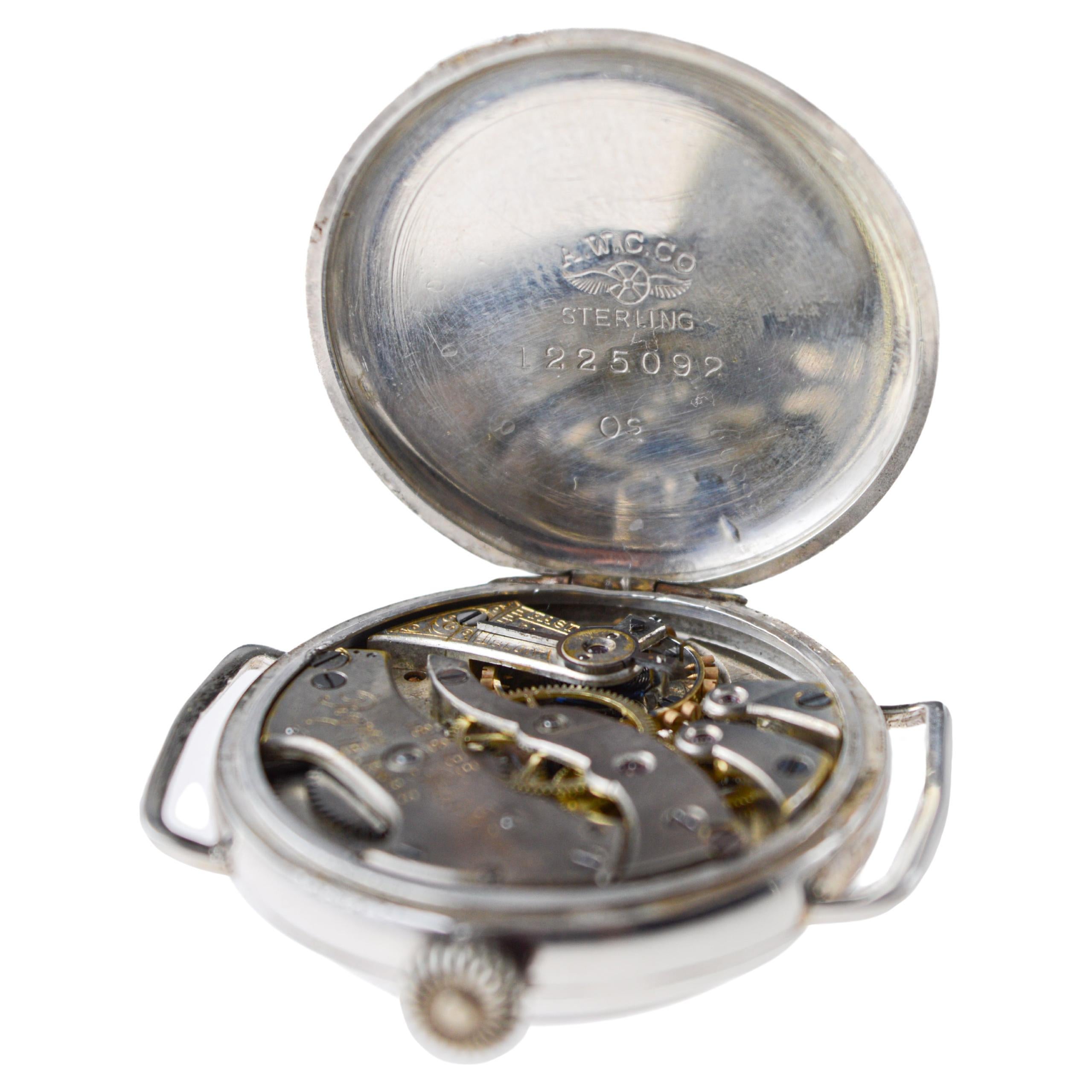 Longines pour Ryrie Bros, Toronto, Canada, trench-montre en argent sterling de 1906 en vente 5