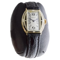 Longines for Tiffany & Co. 14Kt Solid Gold Ladies Art Deco Watch circa 1919