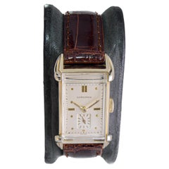 Montre Longines Art Déco avec cristal unique, circa 1940s