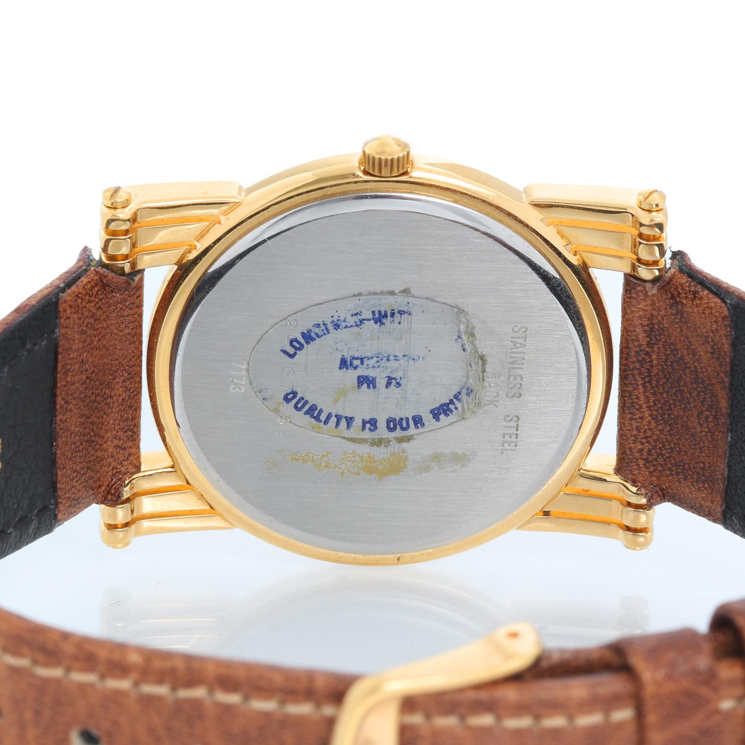 longines gold plated watch