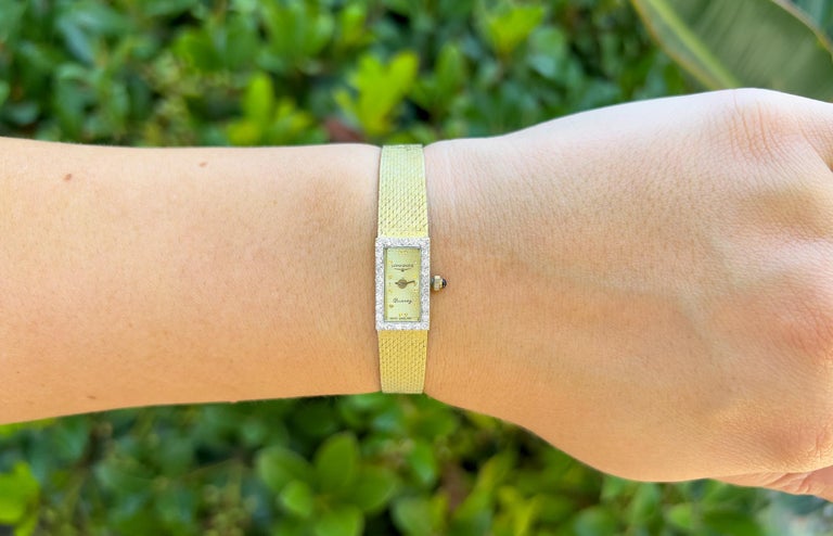 Vintage Longines 14k Gold Watch With Diamonds Men's Longines