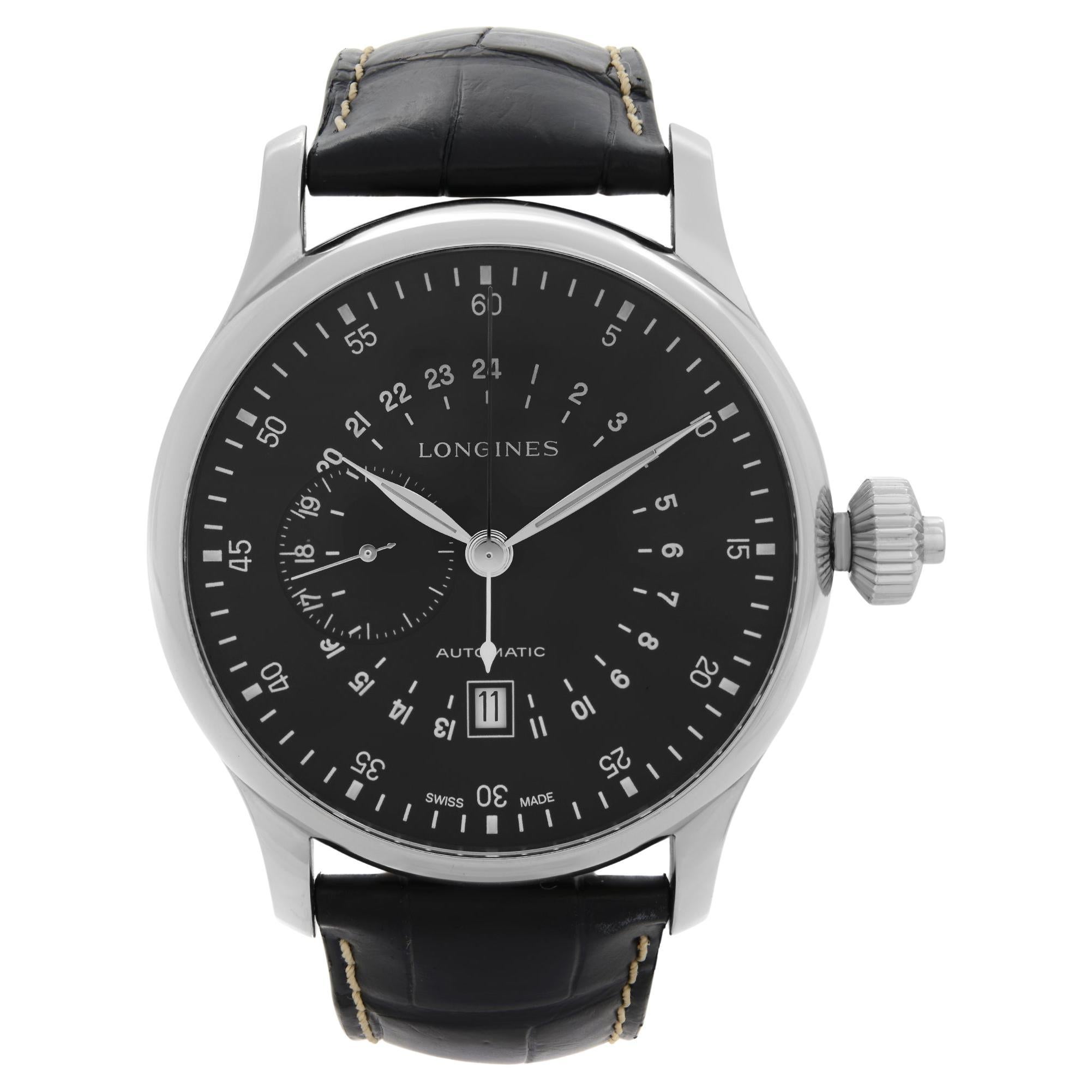Longines Heritage Avigation Steel Black Dial Automatic Watch L2.797.4.53.0 For Sale