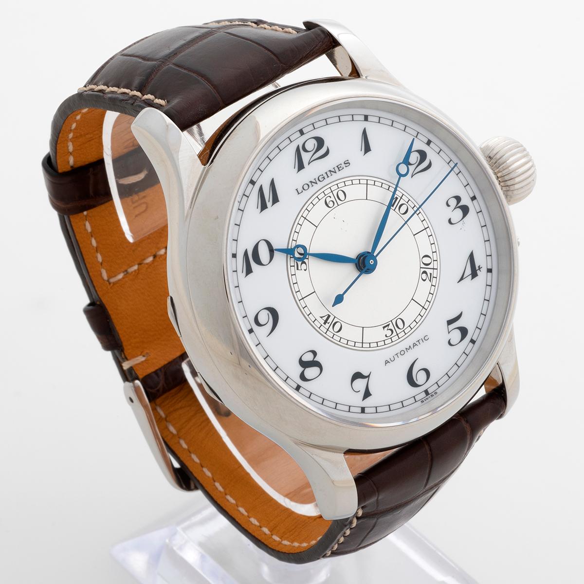 Longines' Heritage Collection, the Weems Second Setting Wristwatch, Year 2019. In Excellent Condition In Canterbury, GB