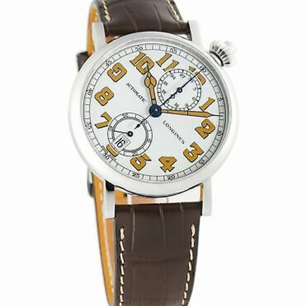 Contemporary Longines Heritage L2.812.4.23.2, White Dial, Certified and Warranty