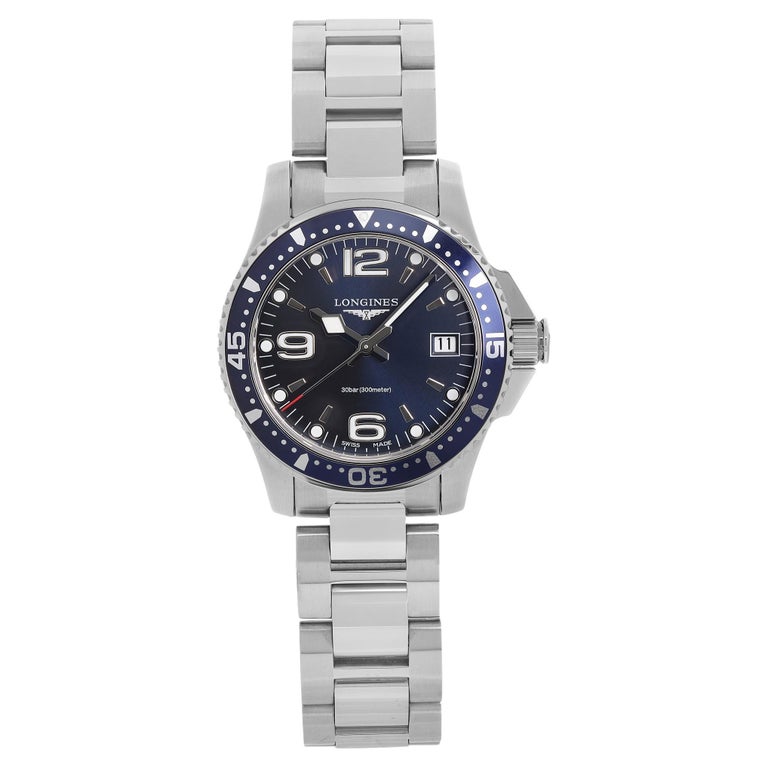 Longines Hydroconquest Steel Blue Dial Quartz Ladies Watch L3.340.4.96