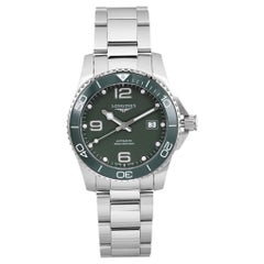 Longines HydroConquest 43mm Steel Green Dial Automatic Men Watch L3.781.4.06.6