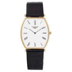 Longines La Grande Classique Goldfarbene Stahl-Herrenuhr mit weißem Zifferblatt L4.705.2.11.2