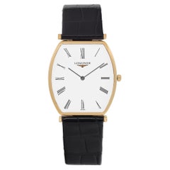 Longines Montre pour homme La Grande Classique de couleur or avec cadran en acier blanc L4.705.2.11.2