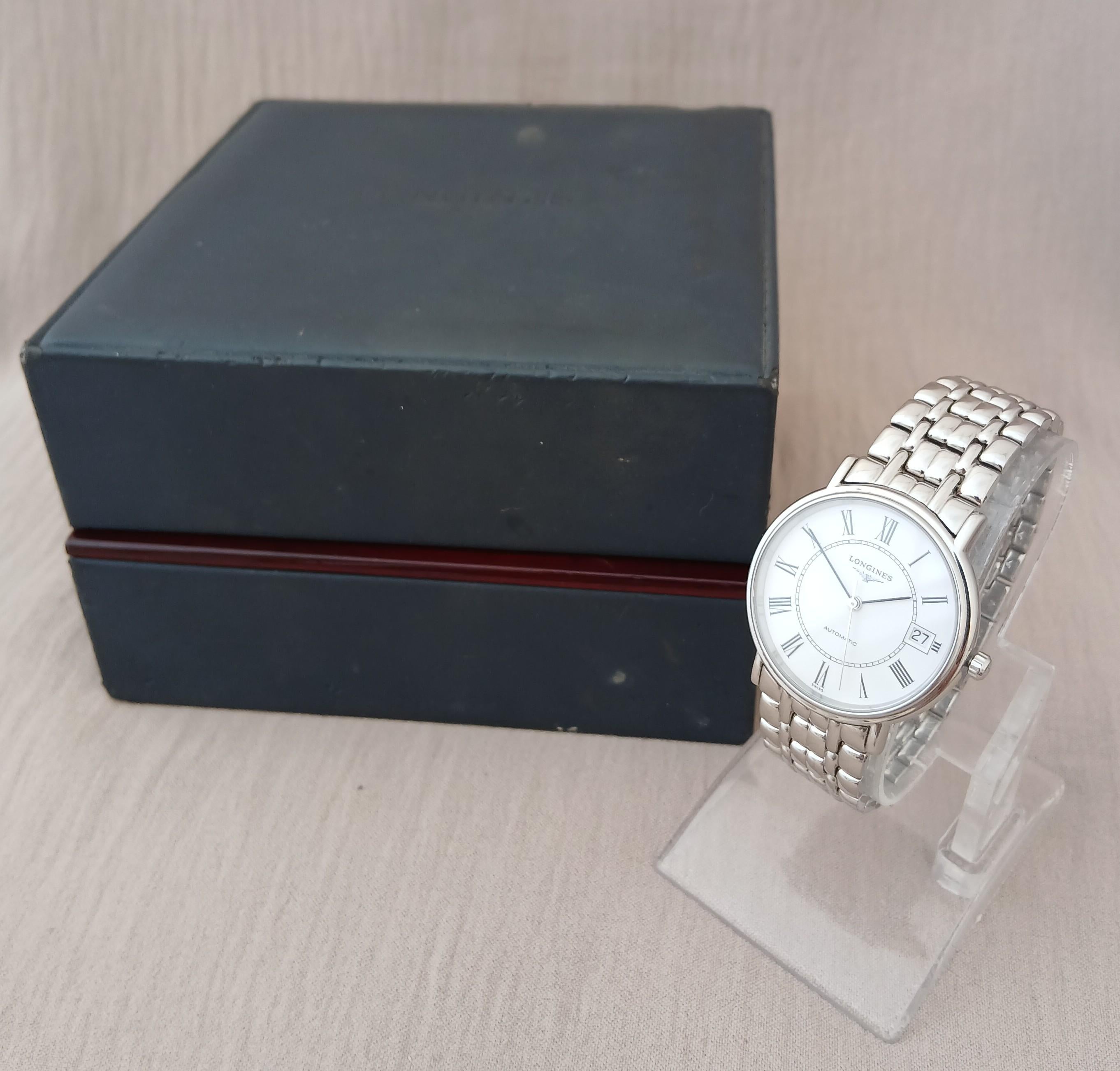 Longines La Grande Classique Presence L4.721.4 Orologio automatico da uomo in acciaio con scatola in vendita 12