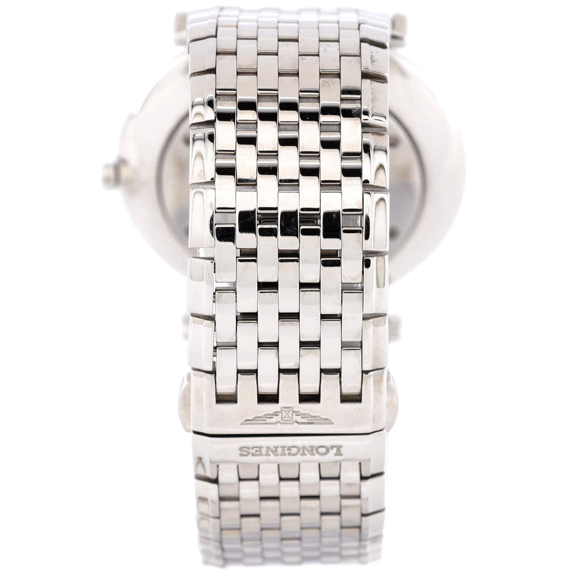 Women's or Men's Longines La Grande Classique Quartz Watch Stainless Steel with Diamond Markers