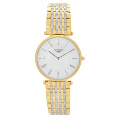 Longines La Grande Classique Montre à quartz en acier bicolore avec cadran blanc L47092117