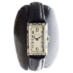 Longines Orologio da donna Art Deco in oro bianco circa 1925 Quadrante di Stern Freres