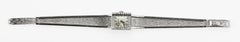 Longines, Swiss, Ladies Dress Watch with Diamonds in 18 Karat White Gold