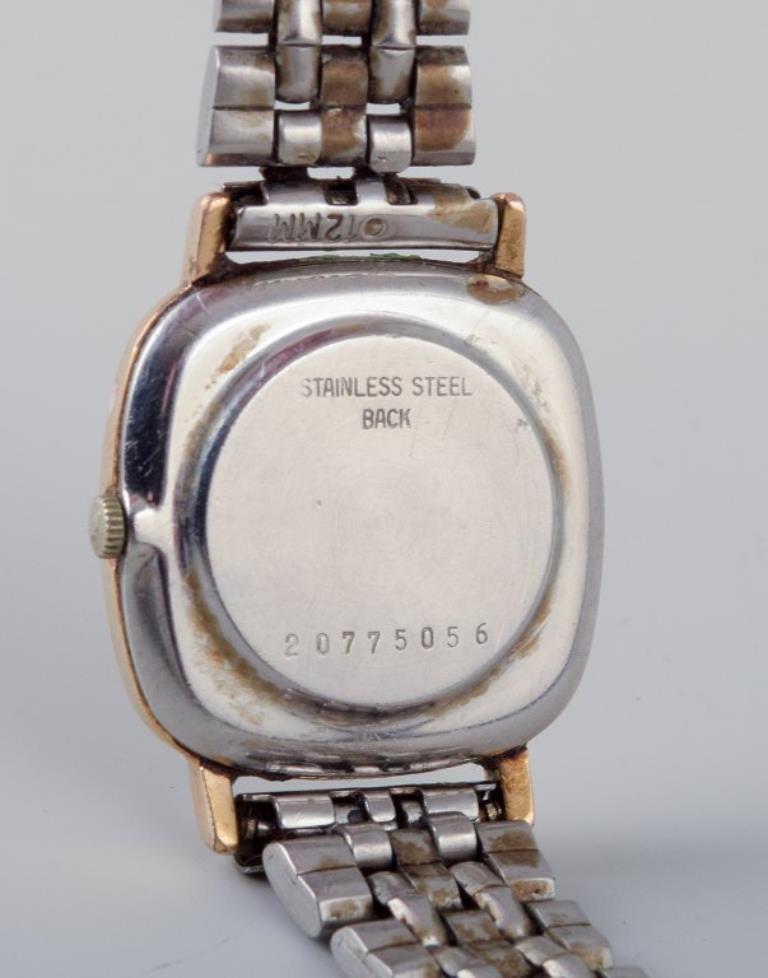 Longines ladies' wristwatch in brass and stainless steel. 1970s/80s. Damen im Angebot