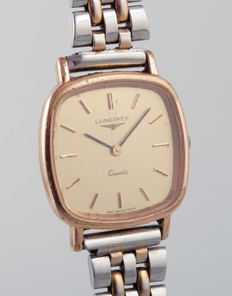 Longines ladies' wristwatch in brass and stainless steel. 1970s/80s. im Angebot 1