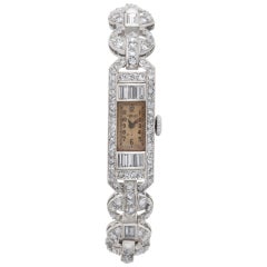 Longines LDS Platin-Handuhr