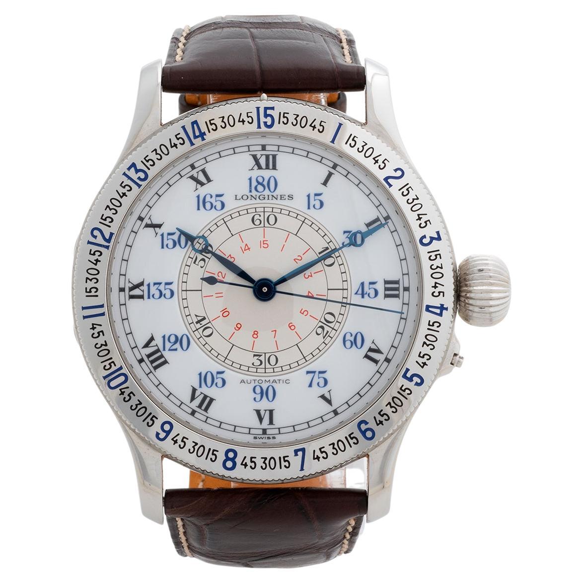 Longines Lindberg Hour Angle Watch L2678.4, Full Set, Mint Condition