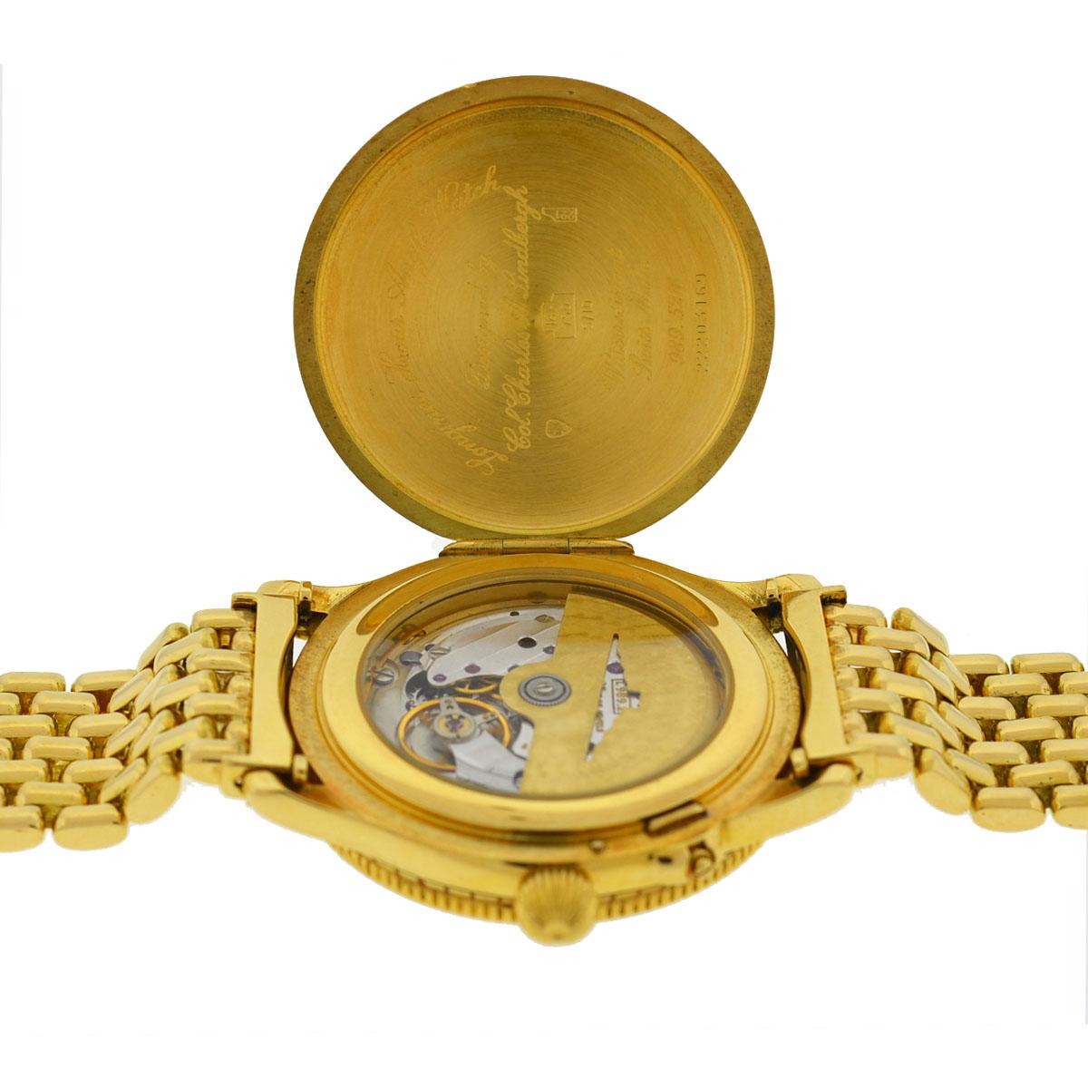 Longines Lindbergh Hour Angle 989.5216 18 Karat Yellow Gold Watch 1