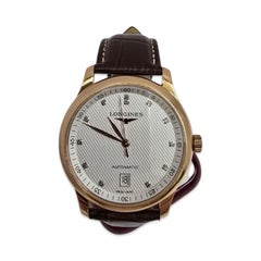 Longines Master Collection 18k Pink Gold Automatic 38.5mm Watch Diamond Markers