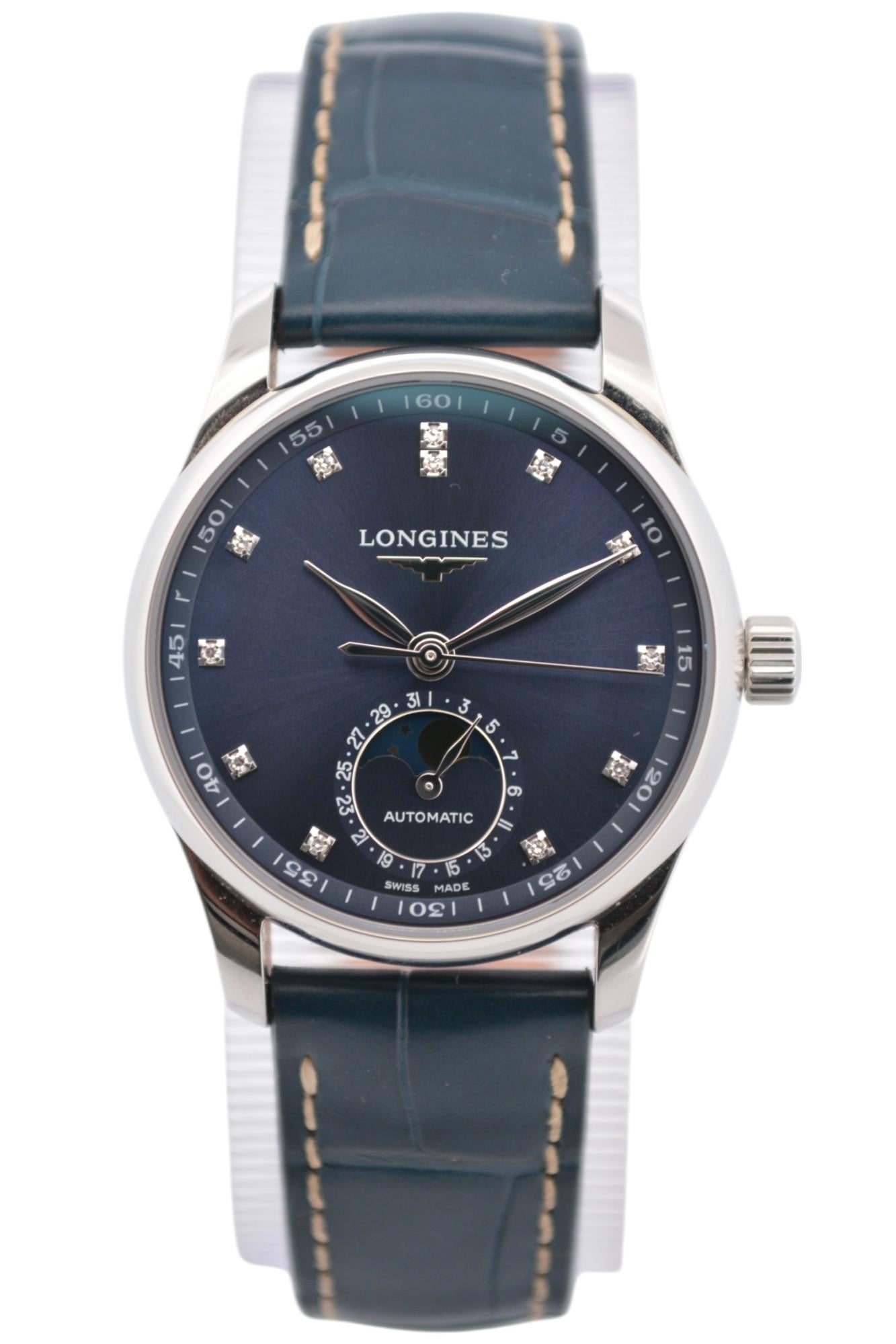 Longines Master Collection 34 Stahlblaue Stahlschachtel+Bücher 2024 Ref: L2.409.4.97.0 im Angebot 10