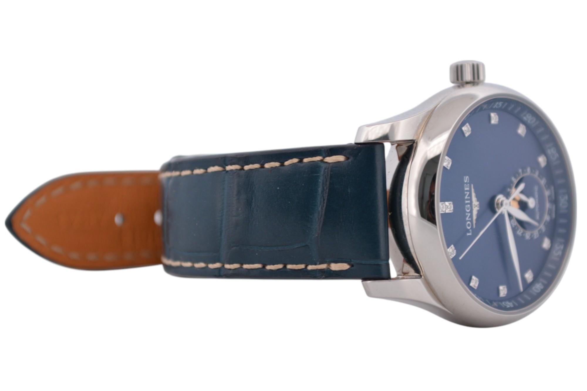 Longines Master Collection 34 Stahlblaue Stahlschachtel+Bücher 2024 Ref: L2.409.4.97.0 im Angebot 5