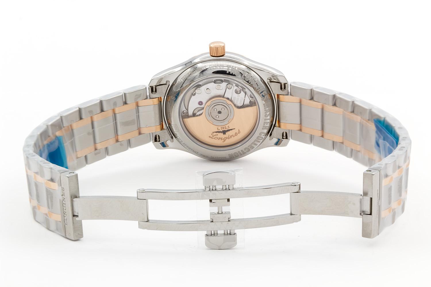 Longines Master Collection Ladies 29mm Two Tone Gold Automatic Watch Diamond BNP In New Condition In Tustin, CA