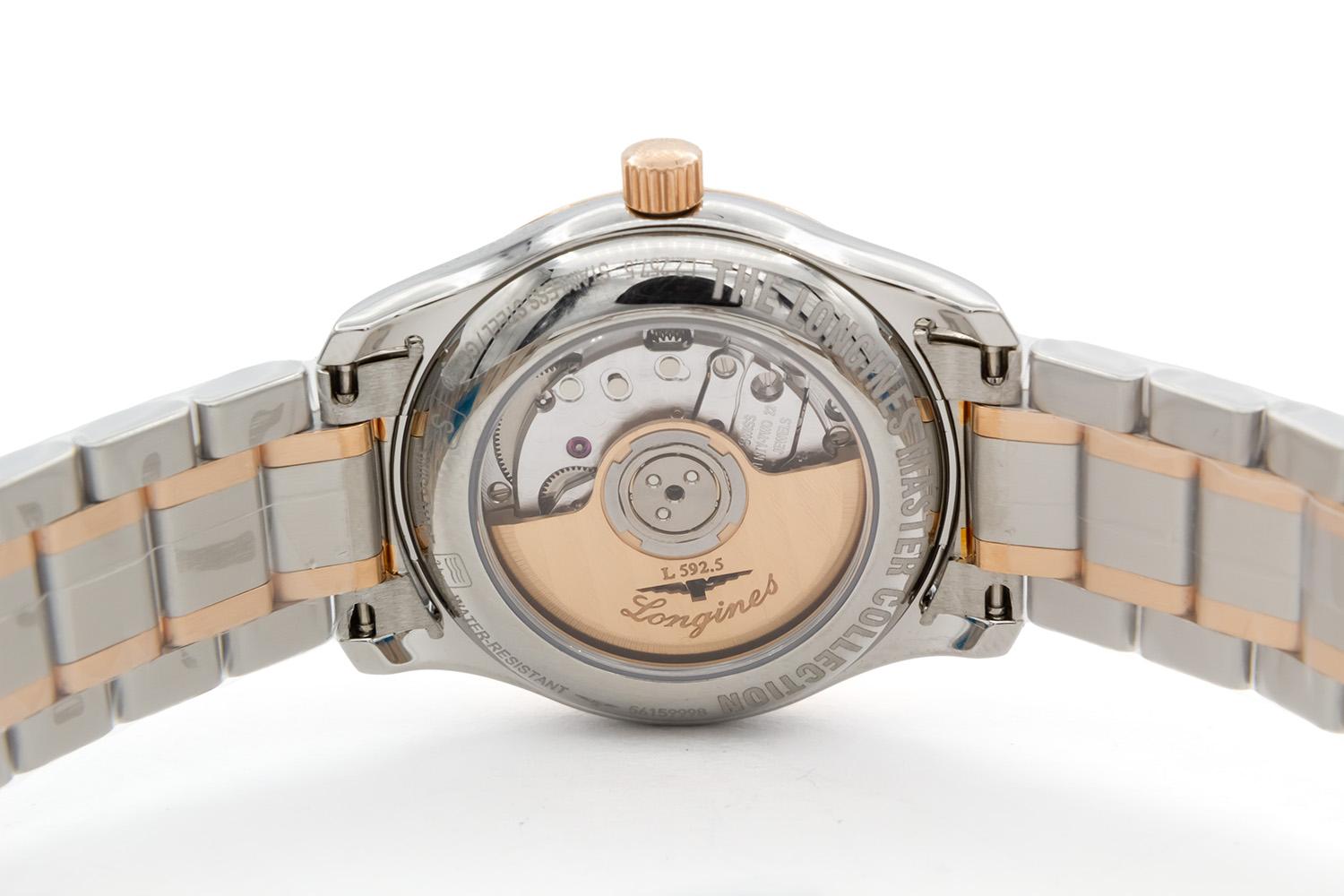 Women's Longines Master Collection Ladies 29mm Two Tone Gold Automatic Watch Diamond BNP