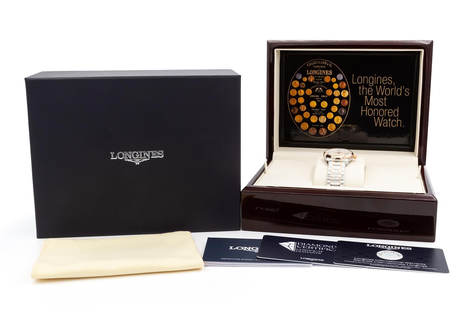 Longines Master Collection Ladies 29mm Two Tone Gold Automatic Watch Diamond BNP 2