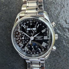 Longines Master Collection Moonphase Chronograph Automatic Mens Watch Steel