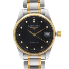 Longines Master Collection Two-Tone Black Diamond Dial Ladies Watch L21285577