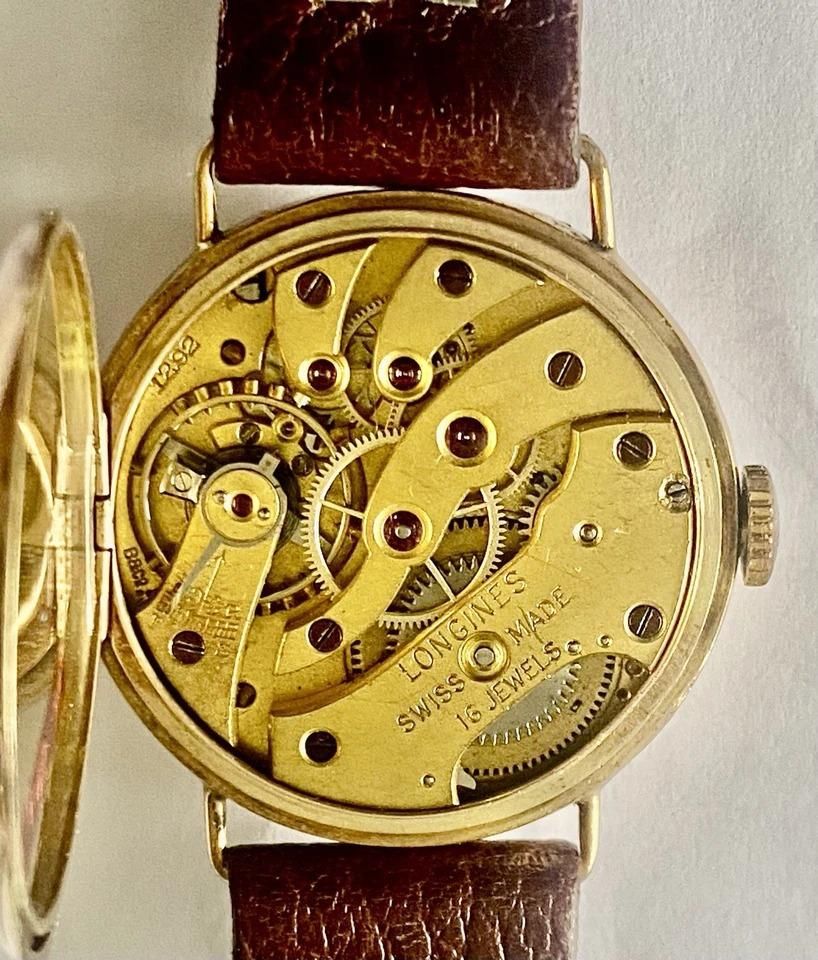 Longines Men's 9ct Gold Wristwatch Fully Serviced 1 Year Guarantee In Excellent Condition For Sale In Kenley surrey, GB