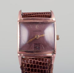 Longines men's wristwatch. 10 karat gold filled. Art Deco style. Approx. 1939.