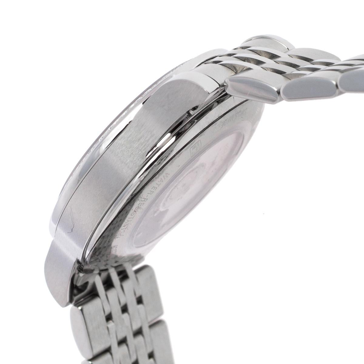 Longines MOP Diamonds Stainless Steel Record L23210876 Women's Wristwatch 30 mm 2