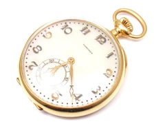 Longines Montre de poche en or jaune avec cadran en nacre et cadran