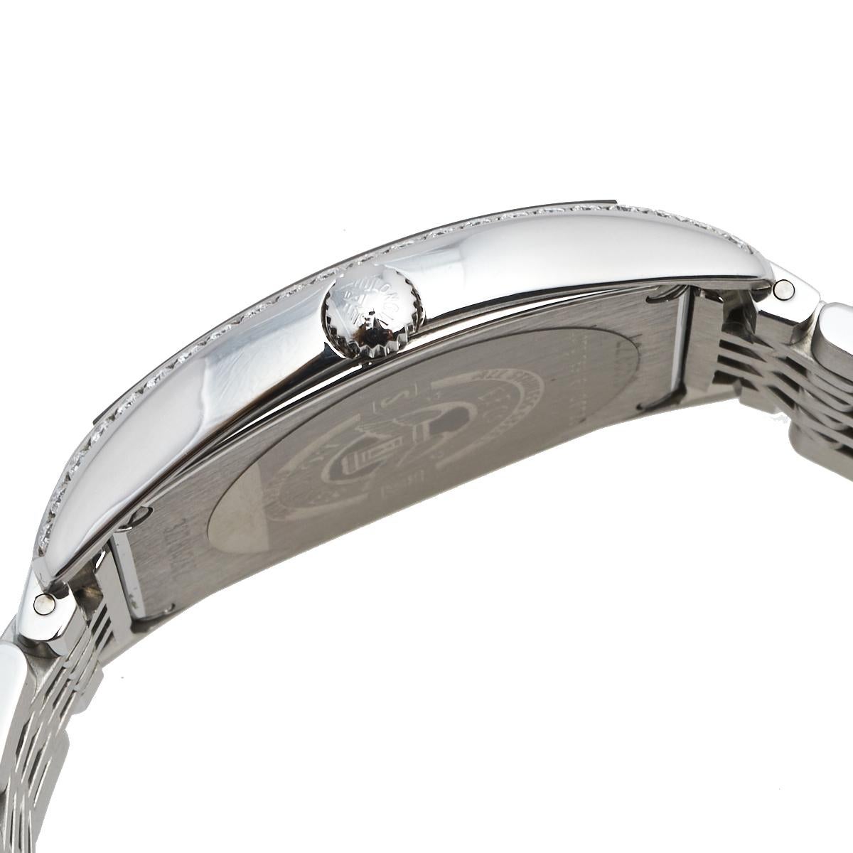 Longines Mother of Pearl Diamond Evidenza Women's Wristwatch 38 mm In Good Condition In Dubai, Al Qouz 2