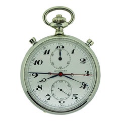Longines Olympic's Split Seconds Chronograph circa 1930s Kiln Fired Enamel Dial