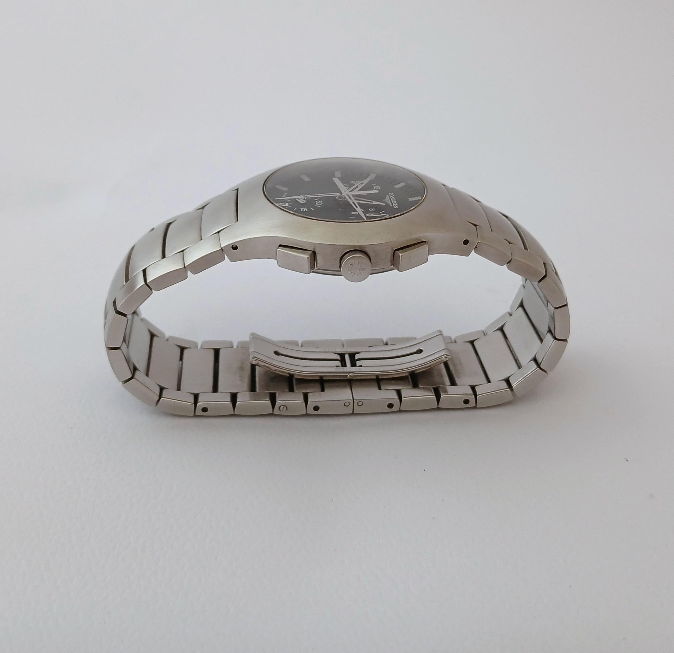 Longines Oposition L3 618 4 Cronografo Orologio da Uomo Set Completo in vendita 11