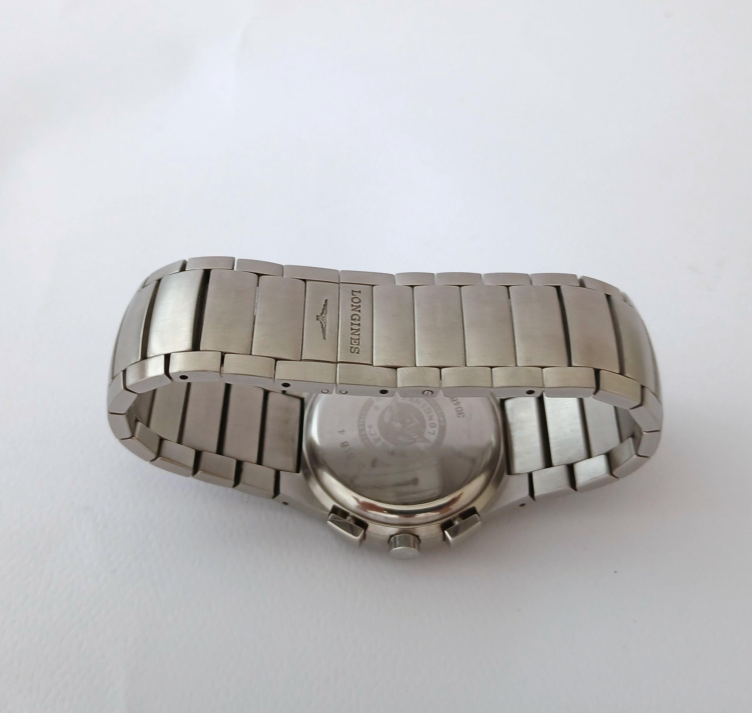 Longines Oposition L3 618 4 Cronografo Orologio da Uomo Set Completo in vendita 12