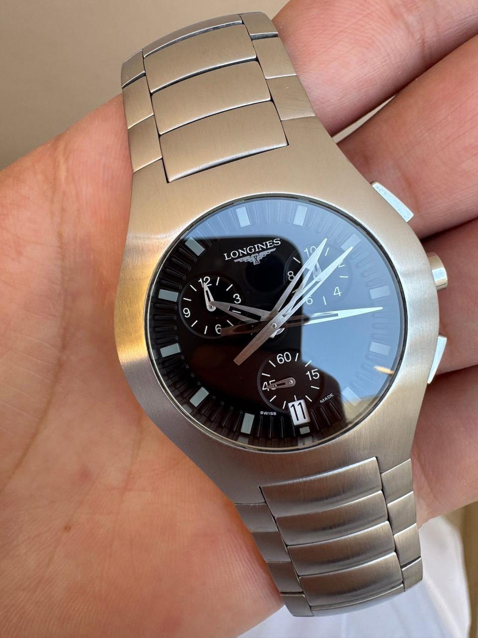 Longines Oposition L3 618 4 Cronografo Orologio da Uomo Set Completo in vendita 14