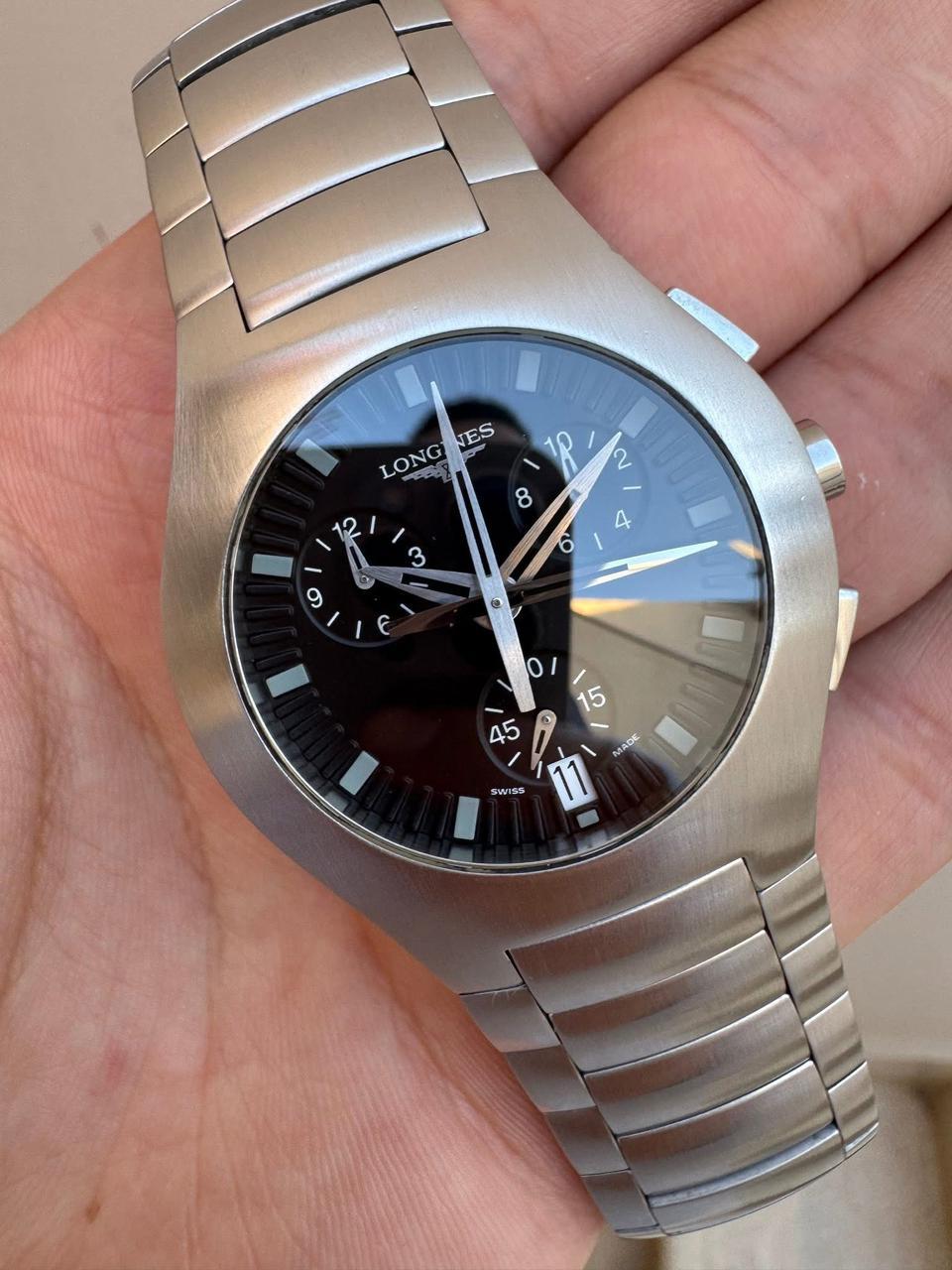 Longines Oposition L3 618 4 Cronografo Orologio da Uomo Set Completo in vendita 2