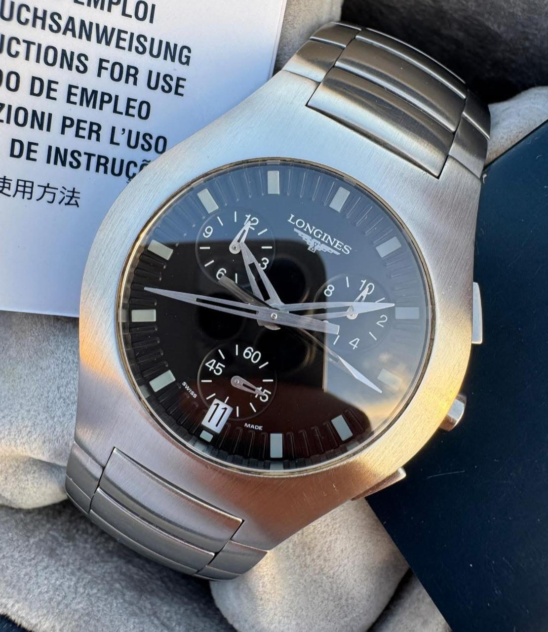 Longines Oposition L3 618 4 Cronografo Orologio da Uomo Set Completo in vendita 3