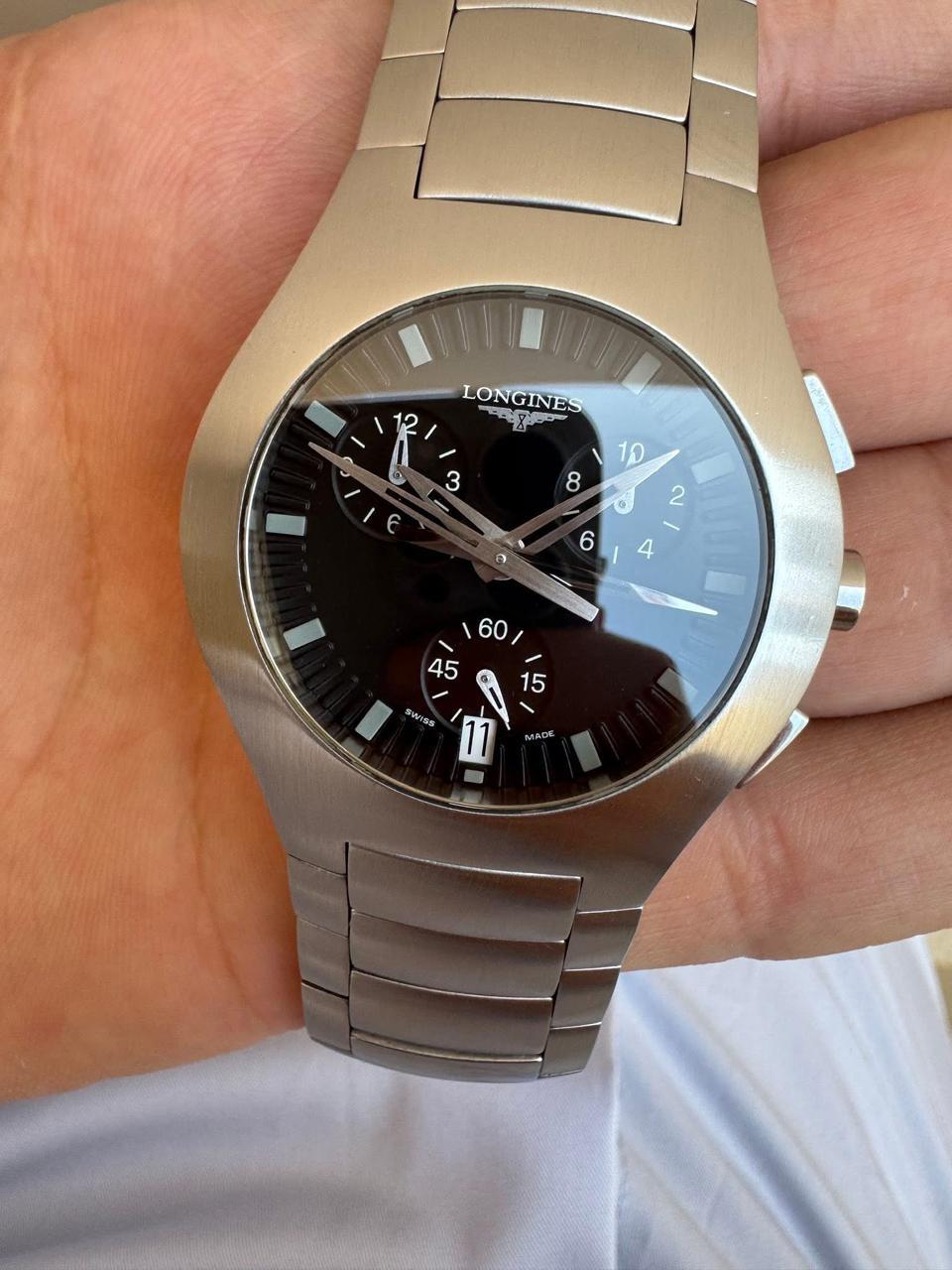 Longines Oposition L3 618 4 Cronografo Orologio da Uomo Set Completo in vendita 5